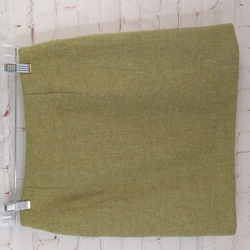 Ann Taylor Green Wool Skirt